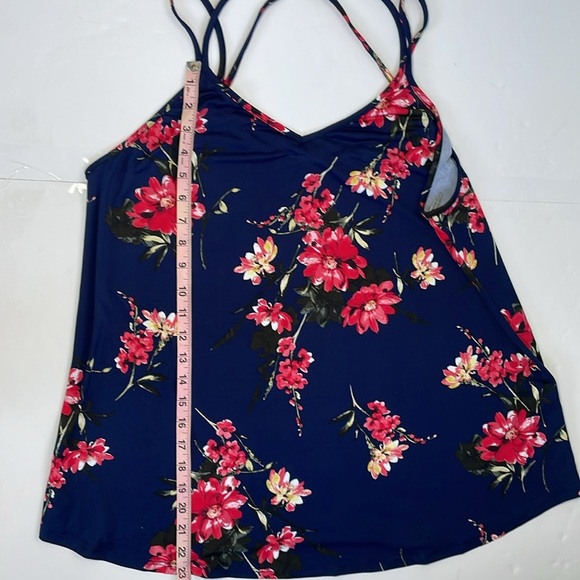 Papermoon Women’s Navy Floral Tank Top 1X - Picture 9 of 9